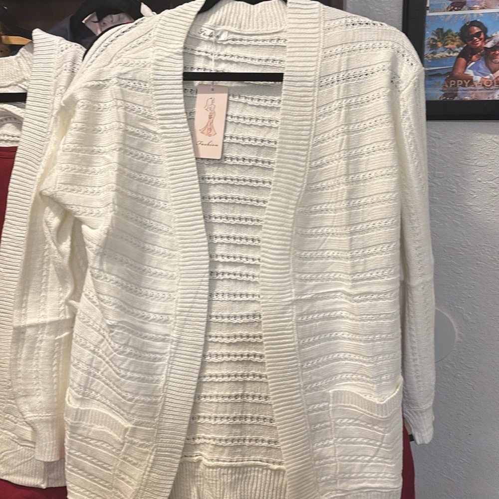 Cardigan Sweater-size:s, color: Whote